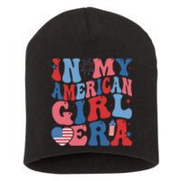 In My American Girl Era Retro 4th Of July Fourth Groovy Short Acrylic Beanie