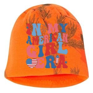 In My American Girl Era Retro 4th Of July Fourth Groovy Kati - Camo Knit Beanie