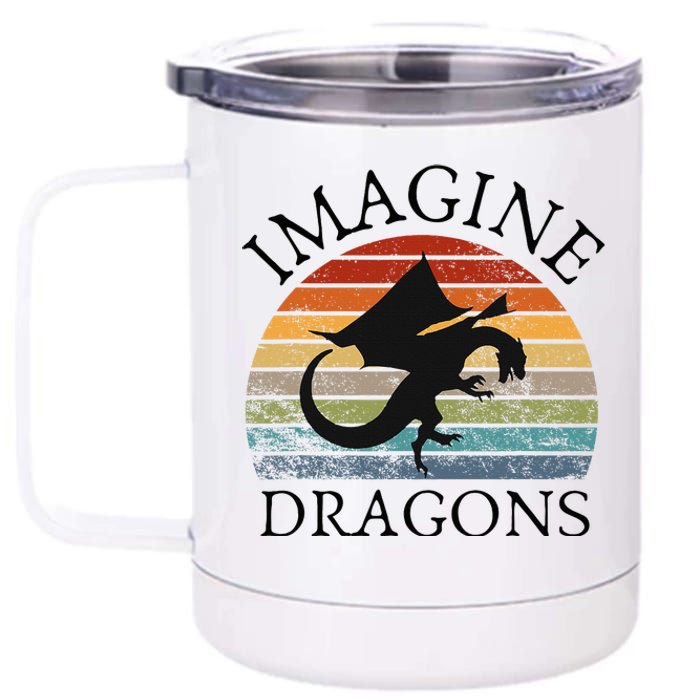 Imagine Magical And Mythical Fantasy Dragons 12 oz Stainless Steel Tumbler Cup