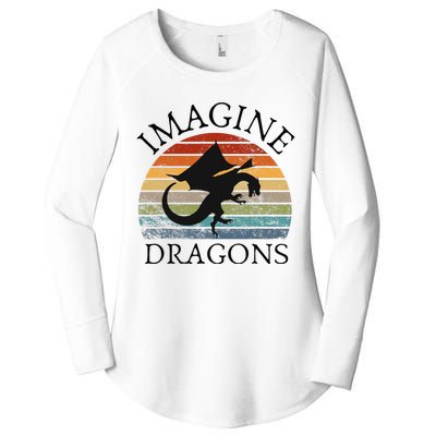 Imagine Magical And Mythical Fantasy Dragons Women's Perfect Tri Tunic Long Sleeve Shirt