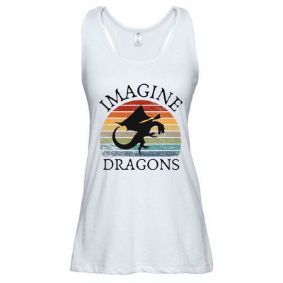 Imagine Magical And Mythical Fantasy Dragons Ladies Essential Flowy Tank