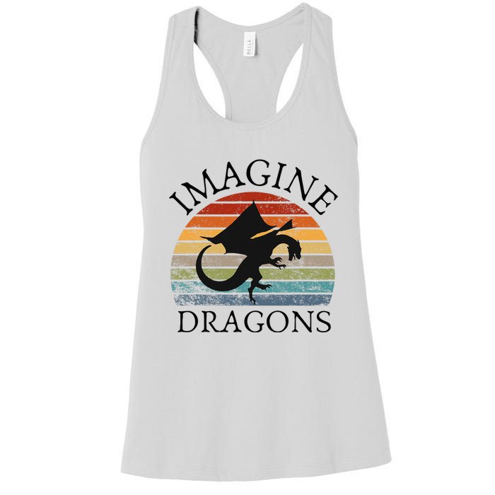 Imagine Magical And Mythical Fantasy Dragons Women's Racerback Tank