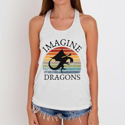 Imagine Magical And Mythical Fantasy Dragons Women's Knotted Racerback Tank