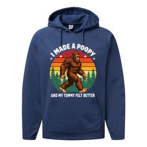 I Made A Poopy And My Tummy Felt Better Adult Humor Meme Performance Fleece Hoodie