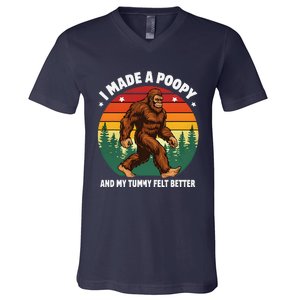 I Made A Poopy And My Tummy Felt Better Adult Humor Meme V-Neck T-Shirt