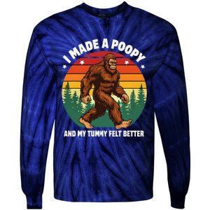 I Made A Poopy And My Tummy Felt Better Adult Humor Meme Tie-Dye Long Sleeve Shirt