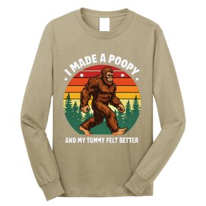 I Made A Poopy And My Tummy Felt Better Adult Humor Meme Long Sleeve Shirt