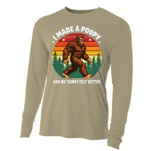 I Made A Poopy And My Tummy Felt Better Adult Humor Meme Cooling Performance Long Sleeve Crew