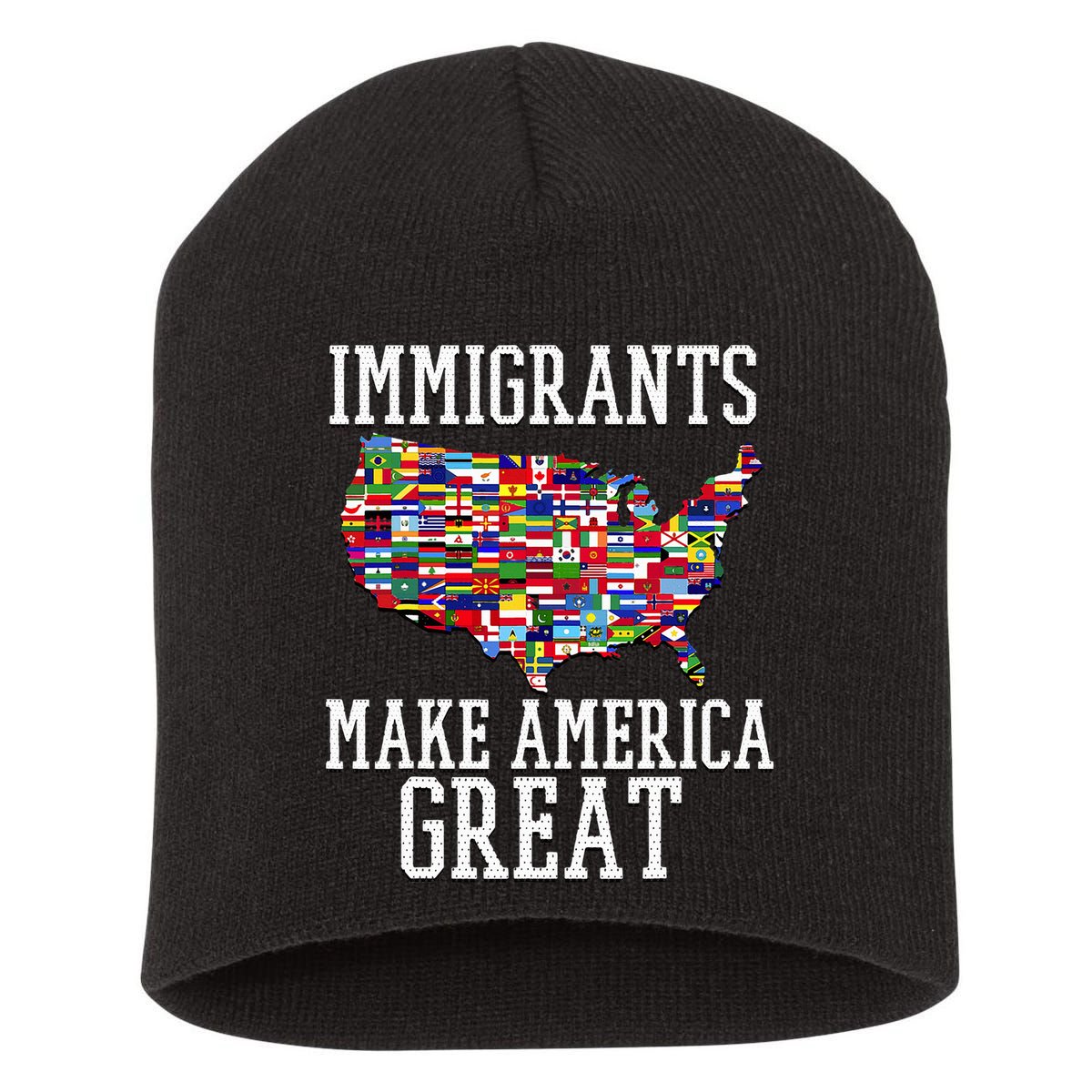 Immigrants Make America Great Gift Short Acrylic Beanie