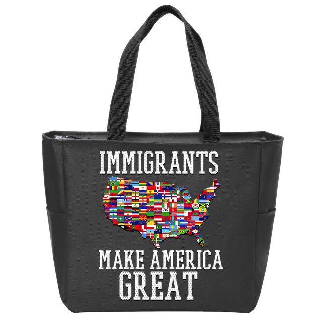 Immigrants Make America Great Gift Zip Tote Bag