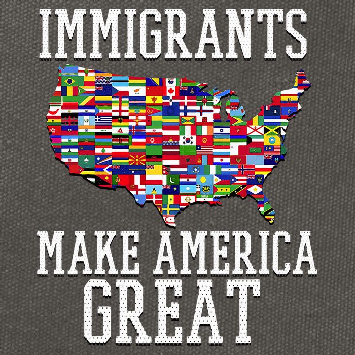 Immigrants Make America Great Gift Cotton Canvas Backpack