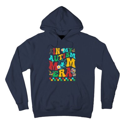 In My Autism Mom Era Groovy Puzzle Piece Retro Mothers Day Hoodie