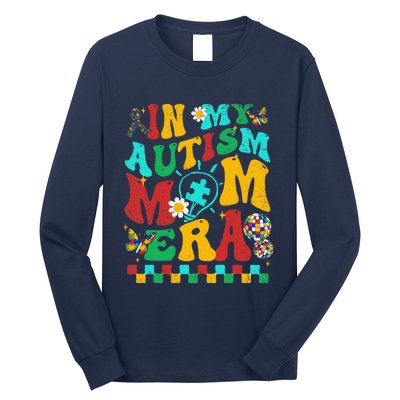 In My Autism Mom Era Groovy Puzzle Piece Retro Mothers Day Long Sleeve Shirt