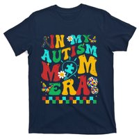 In My Autism Mom Era Groovy Puzzle Piece Retro Mothers Day T-Shirt