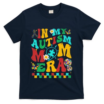 In My Autism Mom Era Groovy Puzzle Piece Retro Mothers Day T-Shirt