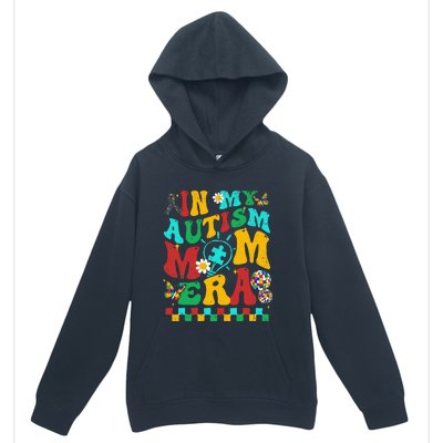 In My Autism Mom Era Groovy Puzzle Piece Retro Mothers Day Urban Pullover Hoodie