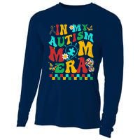 In My Autism Mom Era Groovy Puzzle Piece Retro Mothers Day Cooling Performance Long Sleeve Crew