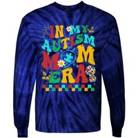 In My Autism Mom Era Groovy Puzzle Piece Retro Mothers Day Tie-Dye Long Sleeve Shirt