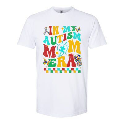 In My Autism Mom Era Groovy Puzzle Piece Retro Mothers Day Softstyle CVC T-Shirt