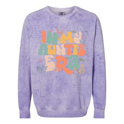 In My Auntie Era Groovy Retro Happy MotherS Day Mom Life Colorblast Crewneck Sweatshirt