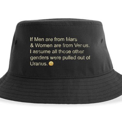 If Men Are From Mars And Women From Venus Out Of Uranus Sustainable Bucket Hat