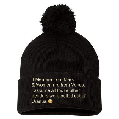 If Men Are From Mars And Women From Venus Out Of Uranus Pom Pom 12in Knit Beanie