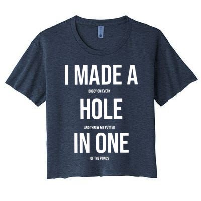 I Made A Hole In One Golf Crop Top