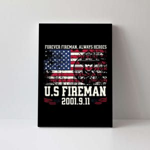 In Memory And Honor Of Firefighters Remembering 911 Canvas