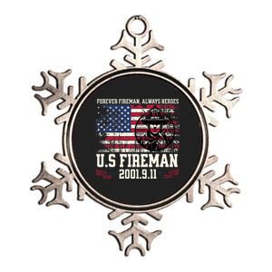 In Memory And Honor Of Firefighters Remembering 911 Metallic Star Ornament