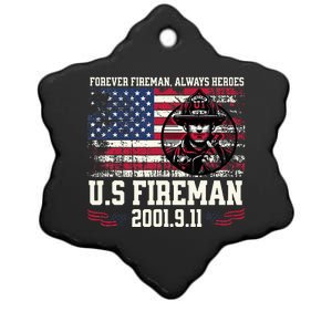 In Memory And Honor Of Firefighters Remembering 911 Ceramic Star Ornament