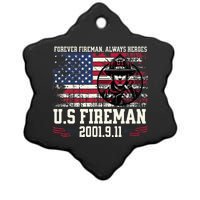 In Memory And Honor Of Firefighters Remembering 911 Ceramic Star Ornament