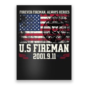 In Memory And Honor Of Firefighters Remembering 911 Poster