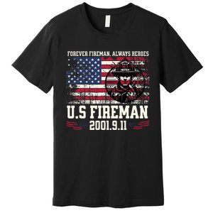 In Memory And Honor Of Firefighters Remembering 911 Premium T-Shirt