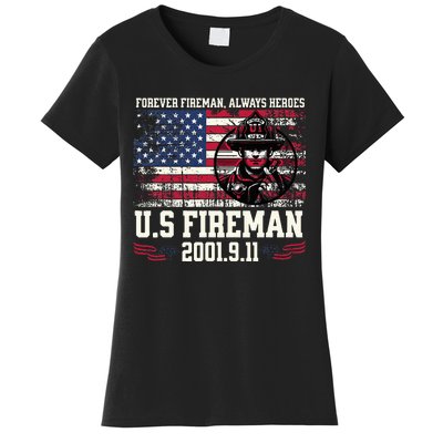 In Memory And Honor Of Firefighters Remembering 911 Women's T-Shirt