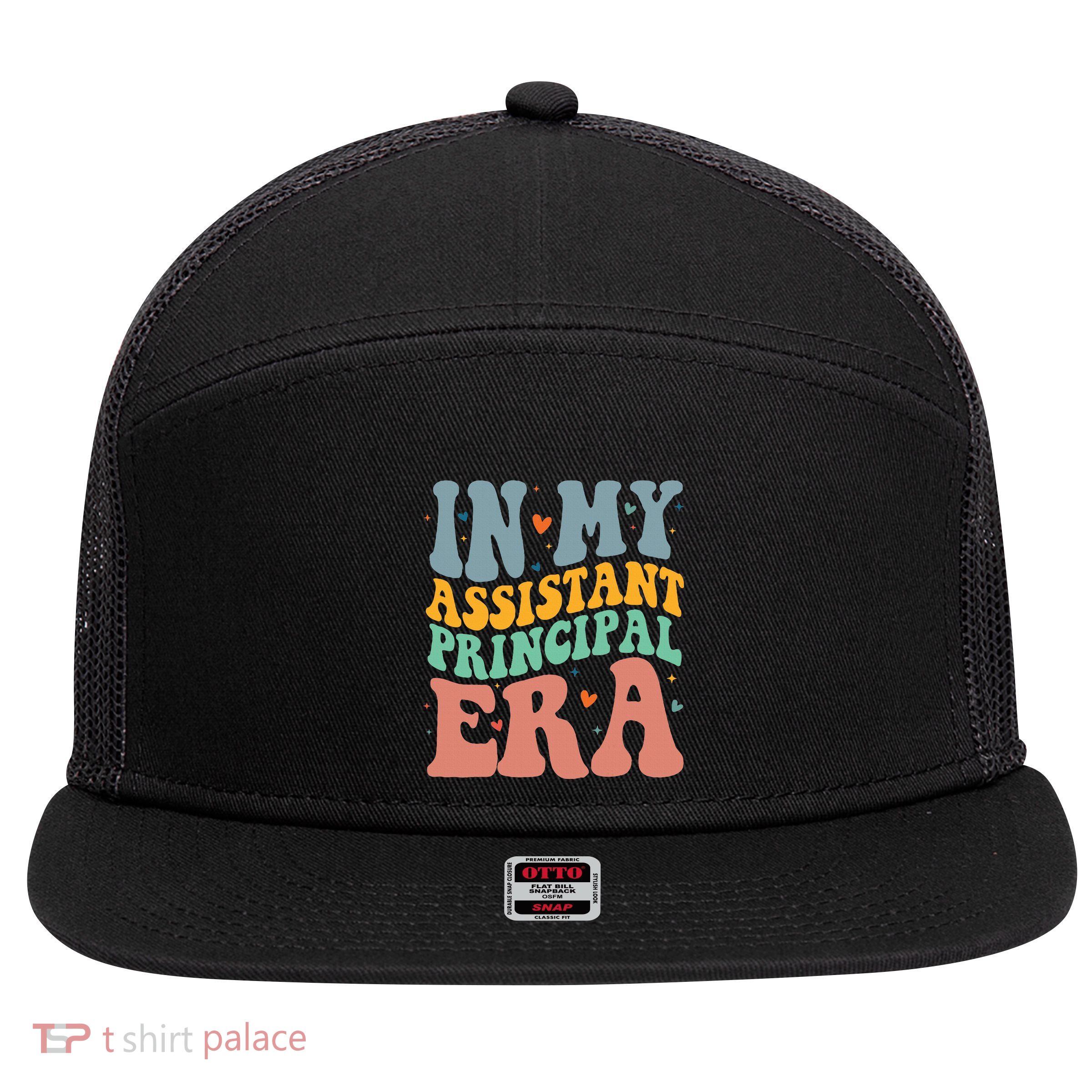 In My Assistant Principal Era Groovy 7 Panel Mesh Trucker Snapback Hat
