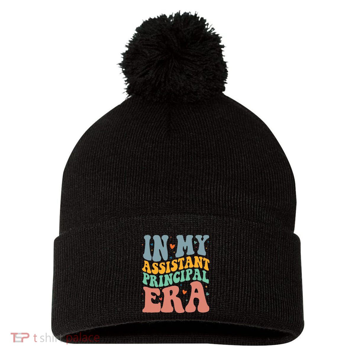 In My Assistant Principal Era Groovy Pom Pom 12in Knit Beanie