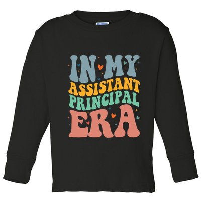 In My Assistant Principal Era Groovy Toddler Long Sleeve Shirt
