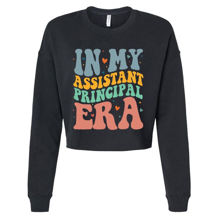 In My Assistant Principal Era Groovy Cropped Pullover Crew