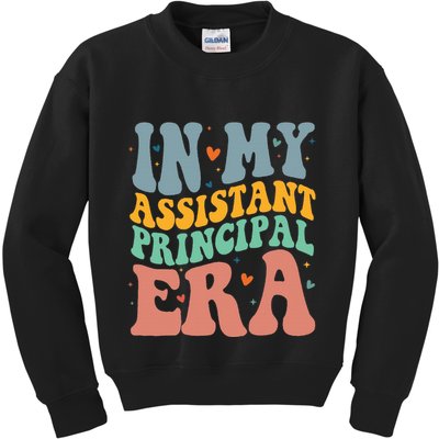 In My Assistant Principal Era Groovy Kids Sweatshirt
