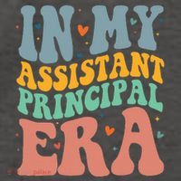 In My Assistant Principal Era Groovy Vector Backpack