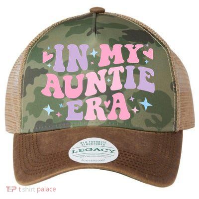 In My Auntie Era Baby Announcement For Aunt Mothers Day Legacy Tie Dye Trucker Hat