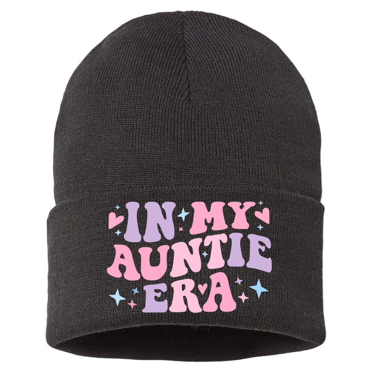 In My Auntie Era Baby Announcement For Aunt Mothers Day Sustainable Knit Beanie