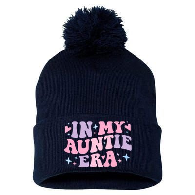 In My Auntie Era Baby Announcement For Aunt Mothers Day Pom Pom 12in Knit Beanie