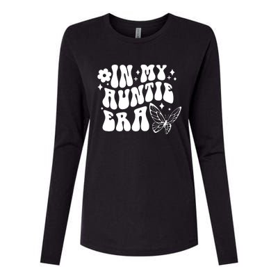 In My Auntie Era Fun Aunt Butterfly Womens Cotton Relaxed Long Sleeve T-Shirt