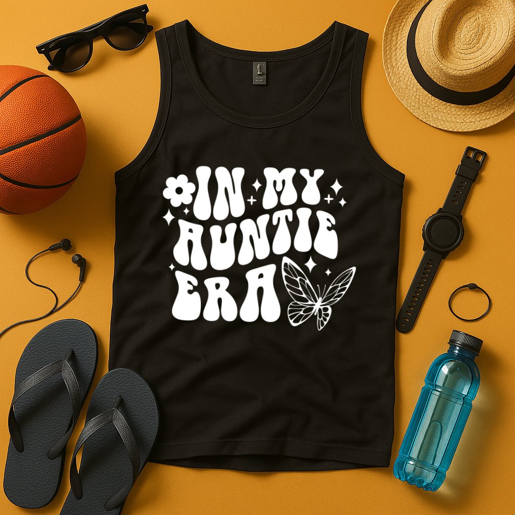 In My Auntie Era Fun Aunt Butterfly Tank Top