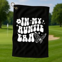 In My Auntie Era Fun Aunt Butterfly Golf Towel
