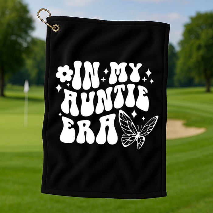 In My Auntie Era Fun Aunt Butterfly Golf Towel