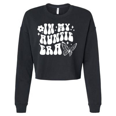 In My Auntie Era Fun Aunt Butterfly Cropped Pullover Crew