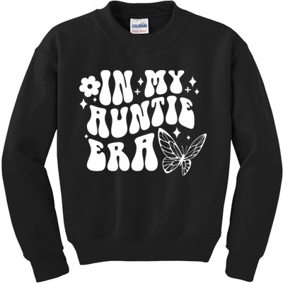 In My Auntie Era Fun Aunt Butterfly Kids Sweatshirt