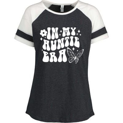 In My Auntie Era Fun Aunt Butterfly Enza Ladies Jersey Colorblock Tee